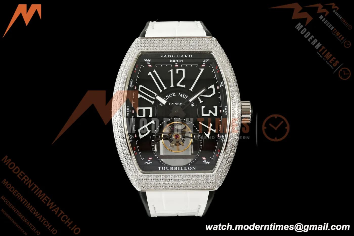 Franck Muller - Vanguard Men's Collection V45 Dia SS/LE Black Dial ABF A23J
