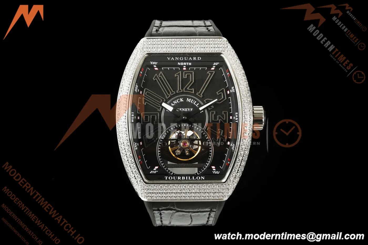 Franck Muller - Vanguard Men's Collection V45 Dia SS/Blk LE Black Dial ABF A23J