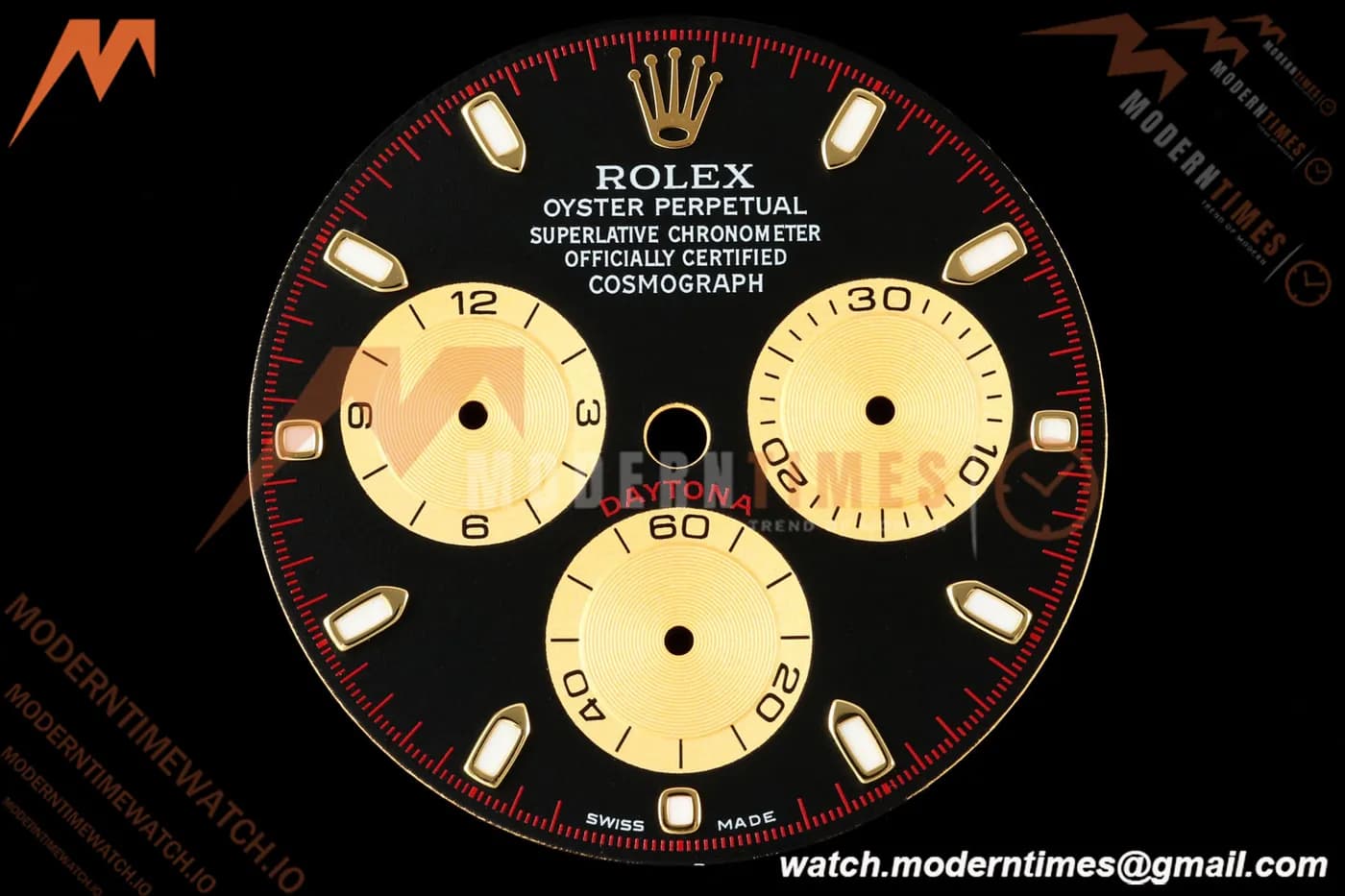 Rolex Daytona 116508/116518 Black/Gold Dial By SWF